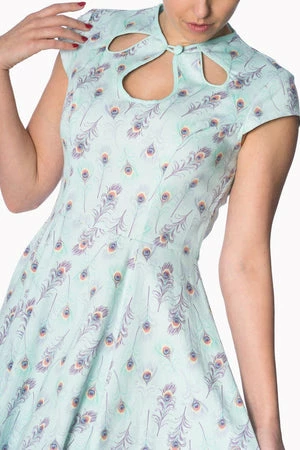 Banned Peacock Feather 50s Look Dress 6 Banned Peacock Feather 50s Look Dress - Image 4