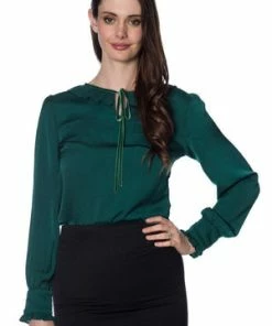 Banned Perfect Pleat Collar Top