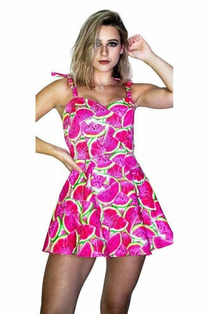 Dr Faust Pink Watermelon 3D Summer Mini Dress - Esperanza 3 Dr Faust Pink Watermelon 3D Summer Mini Dress - Esperanza