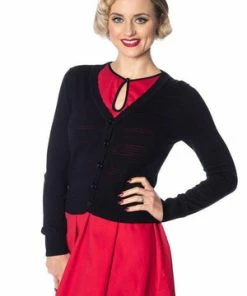 Banned Pointelle Cardigan -ROCKABILLY TOPS Shop pointelle cardigan banned 6 300x