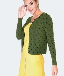 Voodoo Vixen Polka Dot Cardigan 34 Voodoo Vixen Polka Dot Cardigan -ROCKABILLY TOPS Shop polka dot cardigan caa 3610 04.1365 300x