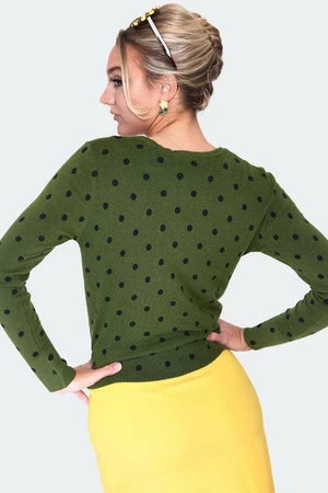 Voodoo Vixen Polka Dot Cardigan 8 Voodoo Vixen Polka Dot Cardigan - Image 7