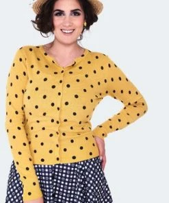 Voodoo Vixen Polka Dot Cardigan 43 Voodoo Vixen Polka Dot Cardigan -ROCKABILLY TOPS Shop polka dot cardigan caa 3611 04.1459 300x