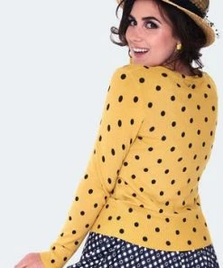 Voodoo Vixen Polka Dot Cardigan 42 Voodoo Vixen Polka Dot Cardigan -ROCKABILLY TOPS Shop polka dot cardigan caa 3611 05.1459 300x