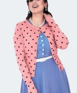 Voodoo Vixen Polka Dot Cardigan 36 Voodoo Vixen Polka Dot Cardigan -ROCKABILLY TOPS Shop polka dot cardigan caa 3613 01.1226 300x