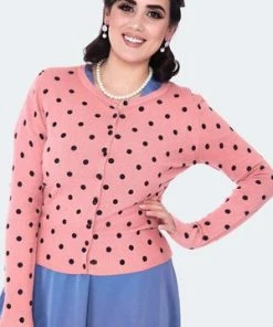 Voodoo Vixen Polka Dot Cardigan 38 Voodoo Vixen Polka Dot Cardigan -ROCKABILLY TOPS Shop polka dot cardigan caa 3613 04.1226 300x