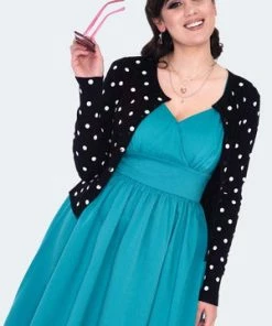 Voodoo Vixen Polka Dot Cardigan 46 Voodoo Vixen Polka Dot Cardigan -ROCKABILLY TOPS Shop polka dot cardigan caa 3614 01.1347 300x