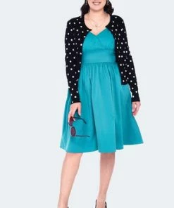 Voodoo Vixen Polka Dot Cardigan 50 Voodoo Vixen Polka Dot Cardigan -ROCKABILLY TOPS Shop polka dot cardigan caa 3614 02.1347 300x