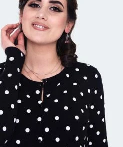 Voodoo Vixen Polka Dot Cardigan 49 Voodoo Vixen Polka Dot Cardigan -ROCKABILLY TOPS Shop polka dot cardigan caa 3614 03.1347 300x