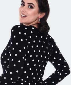 Voodoo Vixen Polka Dot Cardigan 47 Voodoo Vixen Polka Dot Cardigan -ROCKABILLY TOPS Shop polka dot cardigan caa 3614 05.1347 300x