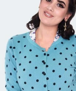 Voodoo Vixen Polka Dot Cardigan 29 Voodoo Vixen Polka Dot Cardigan -ROCKABILLY TOPS Shop polka dot cardigan caa 3615 04.1348 300x
