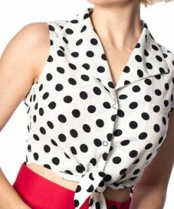 Banned Polka Love Tie Top -ROCKABILLY TOPS Shop polka love tie top banned 3 300x