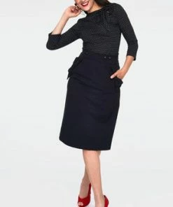 Voodoo Vixen Posie Polka Dot Neck Tie -ROCKABILLY TOPS Shop posie black polka dot neck tie tpa 2250 02.947 300x