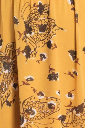 Voodoo Vixen Posy Yellow Butterfly Dress 6 Voodoo Vixen Posy Yellow Butterfly Dress - Image 5