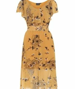 Voodoo Vixen Posy Yellow Butterfly Dress 12 Voodoo Vixen Posy Yellow Butterfly Dress -ROCKABILLY TOPS Shop posy yellow butterfly dress voodoo vixen 6 300x