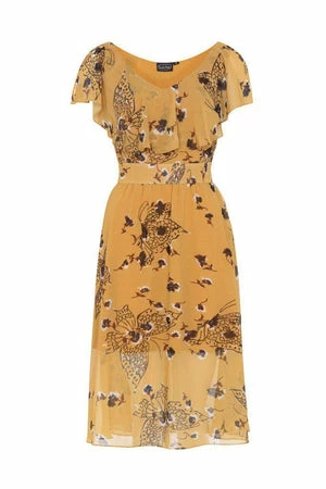 Voodoo Vixen Posy Yellow Butterfly Dress 7 Voodoo Vixen Posy Yellow Butterfly Dress - Image 6