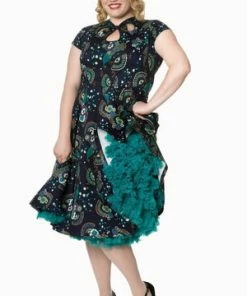 Banned Proud Peacock Cut Out Plus Size Dress