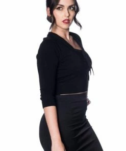 Banned Pussy Bow Top Knit Fabric 11 Banned Pussy Bow Top Knit Fabric -ROCKABILLY TOPS Shop pussy bow top knit fabric banned 3 300x