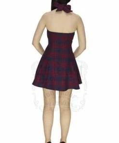 Dr Faust Red And Blue Tartan Woven Mini Dress - Ella 9 Dr Faust Red And Blue Tartan Woven Mini Dress - Ella -ROCKABILLY TOPS Shop red and blue tartan woven mini dress ella dr faust 4 300x
