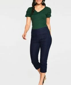 Voodoo Vixen Rhiannon Bow V-Neck Top -ROCKABILLY TOPS Shop rhiannon green bow v neck top tpa 2460 02.1068 300x