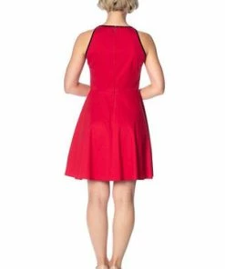 Banned Rockin Red Keyhole Dress 7 Banned Rockin Red Keyhole Dress -ROCKABILLY TOPS Shop rockin red keyhole dress banned 2 300x