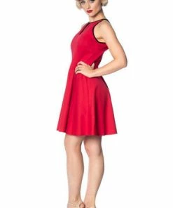 Banned Rockin Red Keyhole Dress 8 Banned Rockin Red Keyhole Dress -ROCKABILLY TOPS Shop rockin red keyhole dress banned 3 300x