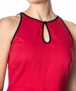 Banned Rockin Red Keyhole Dress 9 Banned Rockin Red Keyhole Dress -ROCKABILLY TOPS Shop rockin red keyhole dress banned 4 300x