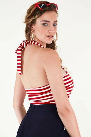 Voodoo Vixen Ronnie Stripe Halter Top 4 Voodoo Vixen Ronnie Stripe Halter Top - Image 2
