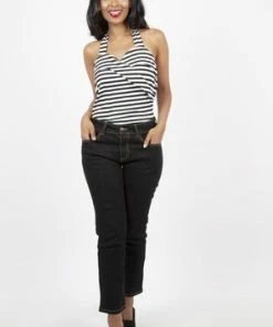 Voodoo Vixen Ronnie Stripe Halter Top 16 Voodoo Vixen Ronnie Stripe Halter Top -ROCKABILLY TOPS Shop ronnie stripe halter top voodoo vixen 7 300x