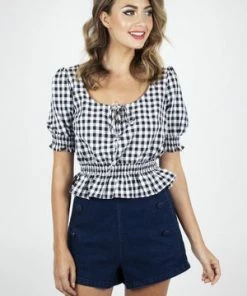 Voodoo Vixen Sadie Gingham Top 22 Voodoo Vixen Sadie Gingham Top -ROCKABILLY TOPS Shop sadie gingham top voodoo vixen 8 300x