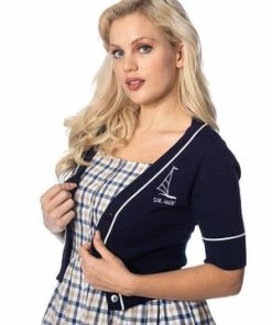 Banned Sail Away Embroidery Cardigan 9 Banned Sail Away Embroidery Cardigan -ROCKABILLY TOPS Shop sail away embroidery cardigan banned 3 300x