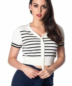 Banned Sailor Stripe Tie Top