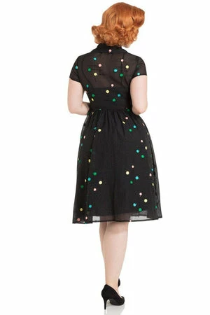 Voodoo Vixen Sallie 50s Flared Dress 4 Voodoo Vixen Sallie 50s Flared Dress - Image 2