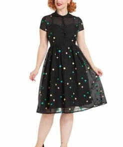 Voodoo Vixen Sallie 50s Flared Dress 9 Voodoo Vixen Sallie 50s Flared Dress -ROCKABILLY TOPS Shop sallie 50s flared dress voodoo vixen 3 300x