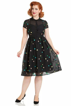 Voodoo Vixen Sallie 50s Flared Dress 5 Voodoo Vixen Sallie 50s Flared Dress - Image 3
