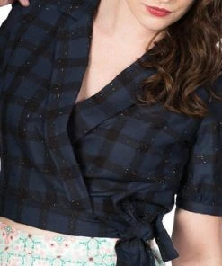 Banned Seaside Picnic Wrap Blouse -ROCKABILLY TOPS Shop seaside picnic wrap blouse banned 4 300x