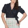 Banned Seaside Picnic Wrap Blouse -ROCKABILLY TOPS Shop seaside picnic wrap blouse banned 300x