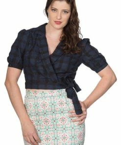 Banned Seaside Picnic Wrap Blouse