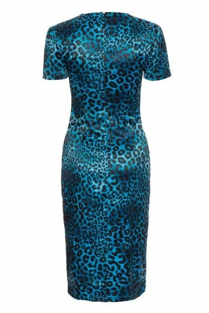 Voodoo Vixen Serena Blue Leopard Print Dress 7 Voodoo Vixen Serena Blue Leopard Print Dress - Image 5