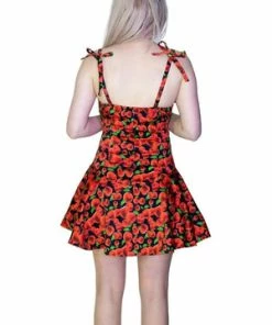 Dr Faust Shiny Red Apples Black Mini Dress - Leanne 6 Dr Faust Shiny Red Apples Black Mini Dress - Leanne -ROCKABILLY TOPS Shop shiny red apples black mini dress leanne dr faust 2 300x