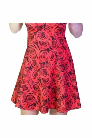 Dr Faust Signature Stylish Red Rose Mini Dress - Delilah 5 Dr Faust Signature Stylish Red Rose Mini Dress - Delilah - Image 3
