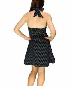 Dr Faust Slimming Pinstripe Black & White Mini Dress - Gia 10 Dr Faust Slimming Pinstripe Black & White Mini Dress - Gia -ROCKABILLY TOPS Shop slimming pinstripe black white mini dress gia dr faust 4 300x