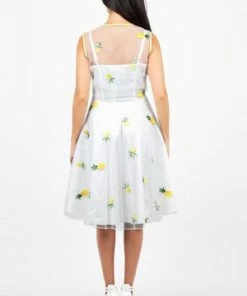 Voodoo Vixen Stacey Pineapple Flared Dress -ROCKABILLY TOPS Shop stacey pineapple flared dress voodoo vixen 6 300x