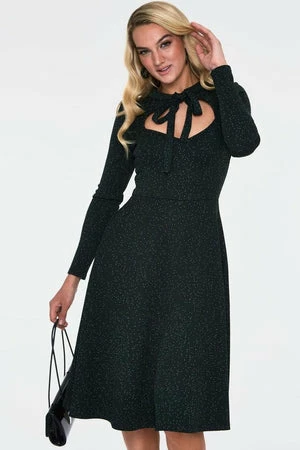 Voodoo Vixen Starlynn Snowflake Knit Neck Tie Dress 3 Voodoo Vixen Starlynn Snowflake Knit Neck Tie Dress