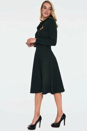 Voodoo Vixen Starlynn Snowflake Knit Neck Tie Dress 6 Voodoo Vixen Starlynn Snowflake Knit Neck Tie Dress - Image 4