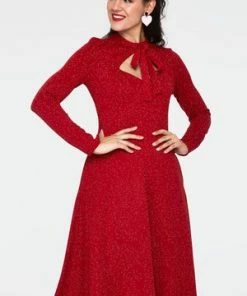Voodoo Vixen Starlynn Snowflake Knit Neck Tie Dress 17 Voodoo Vixen Starlynn Snowflake Knit Neck Tie Dress -ROCKABILLY TOPS Shop starlynn red snowflake knit bow tie dress dra 9215 02.924 300x
