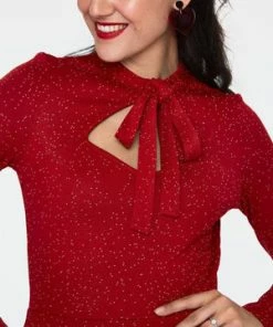 Voodoo Vixen Starlynn Snowflake Knit Neck Tie Dress 21 Voodoo Vixen Starlynn Snowflake Knit Neck Tie Dress -ROCKABILLY TOPS Shop starlynn red snowflake knit bow tie dress dra 9215 04.924 300x