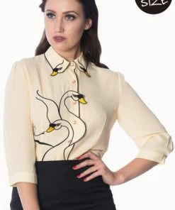 Banned Swan Lake Shirt -ROCKABILLY TOPS Shop swan lake shirt banned 11 300x