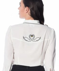 Banned Swan Lake Shirt -ROCKABILLY TOPS Shop swan lake shirt banned 7 300x
