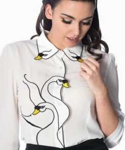 Banned Swan Lake Shirt -ROCKABILLY TOPS Shop swan lake shirt banned 8 300x